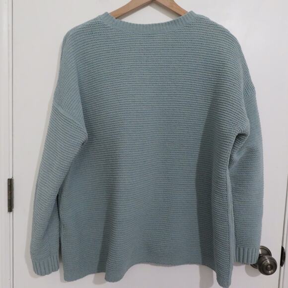 J.Jill Large Bluish Gray Long Sleeve Crewneck Knit - Picture 2 of 6